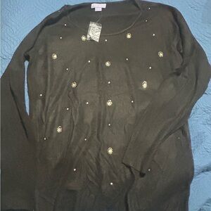 Two-Embellished Black Sweaters